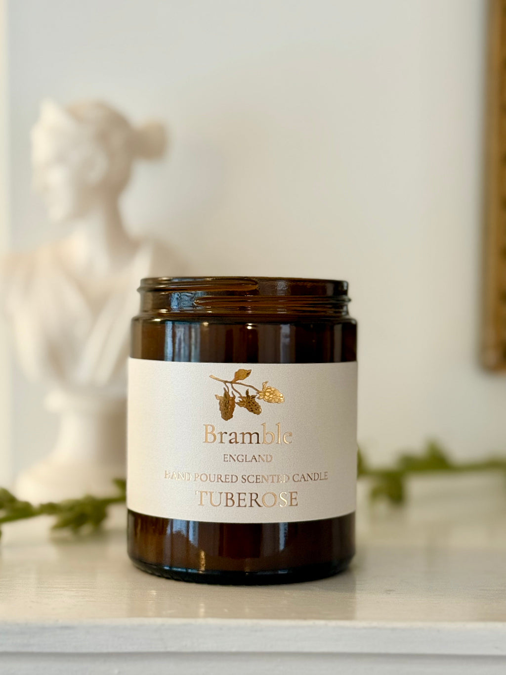 Tuberose Hand Poured Candle in Amber Jar