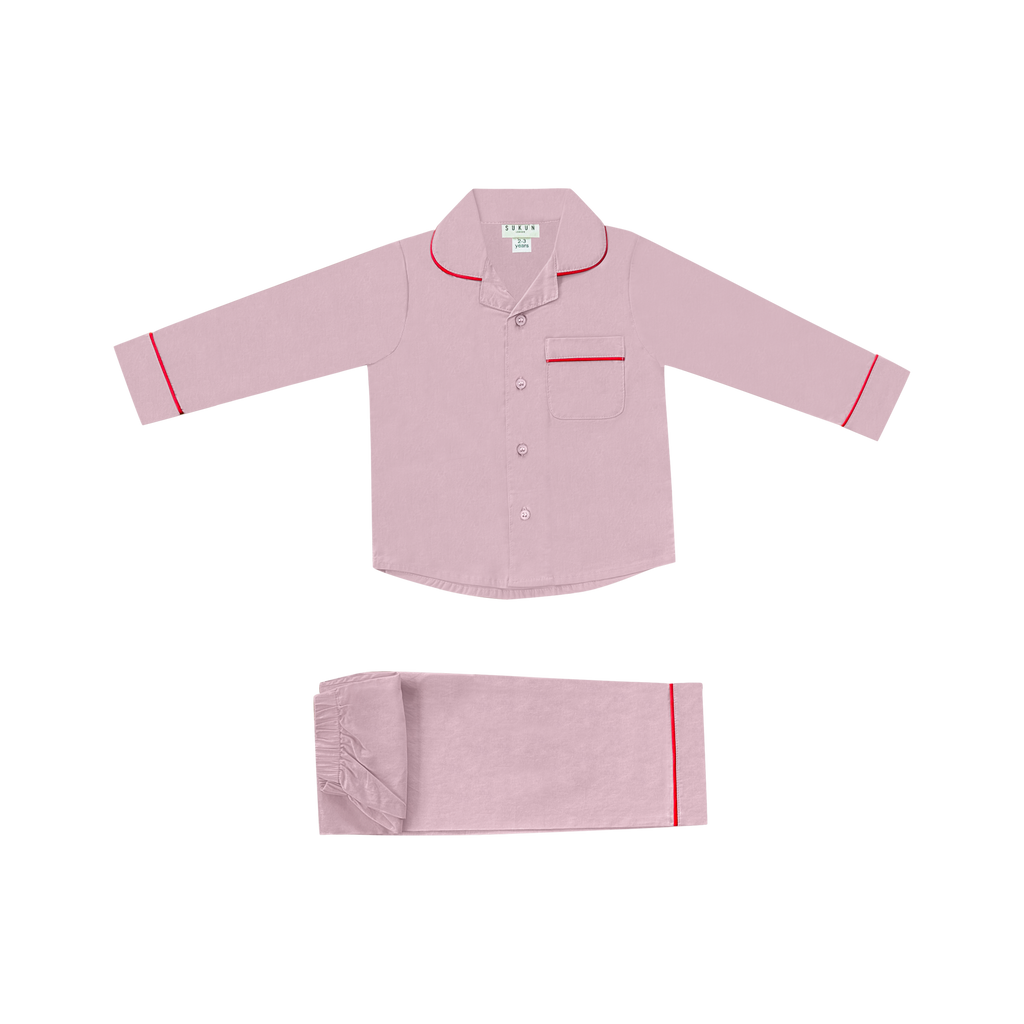 Rose Bud Pink Cotton Pyjama Set