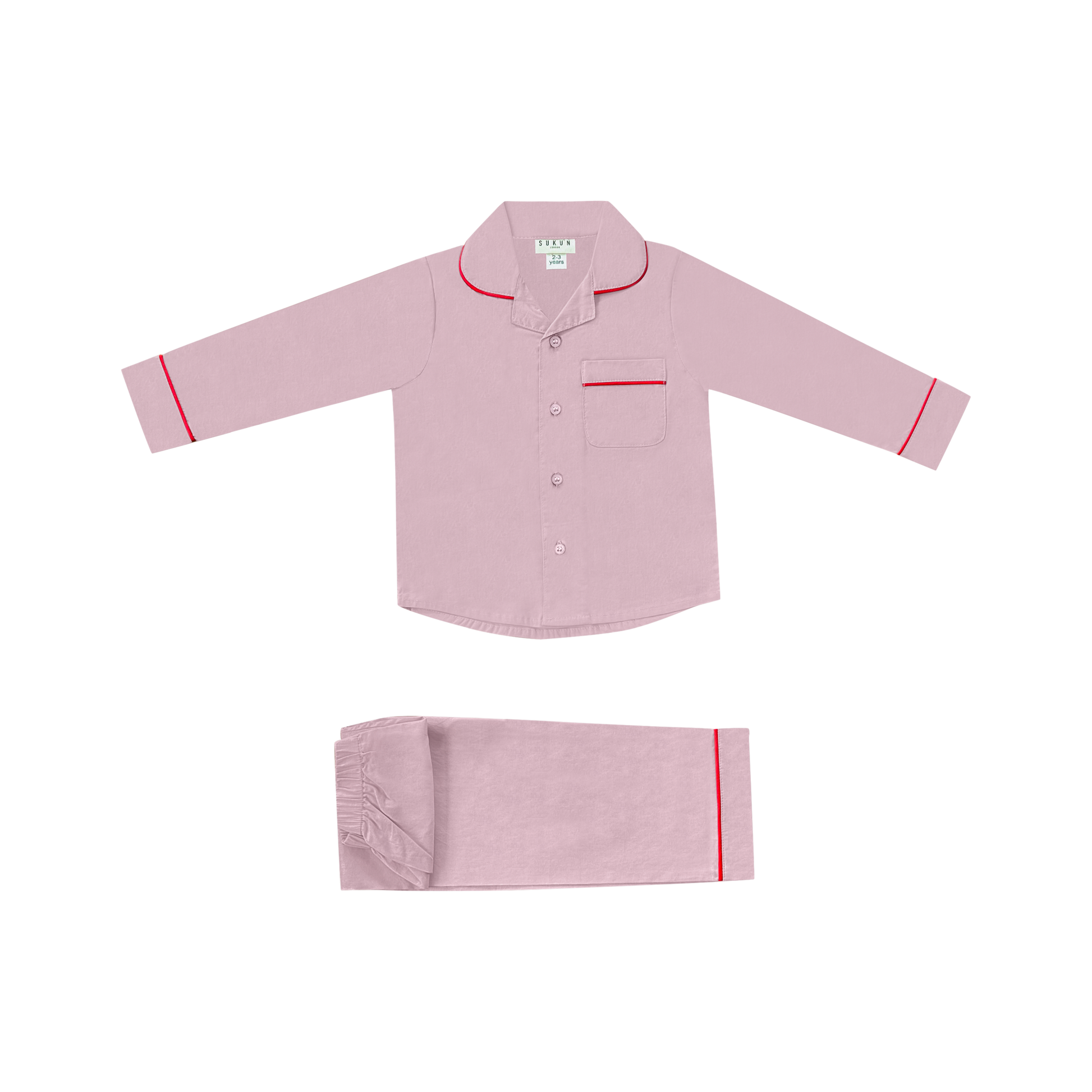 Rose Bud Pink Cotton Pyjama Set