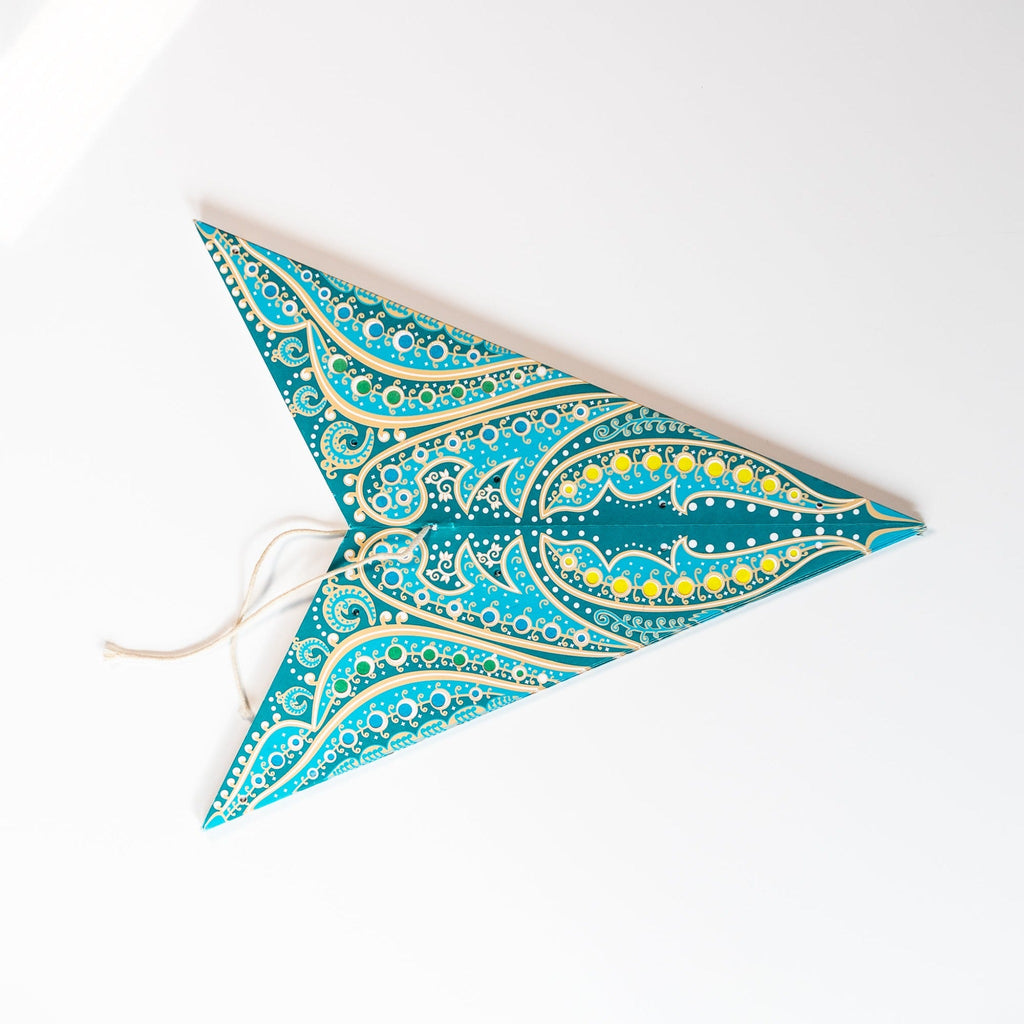 Electric Blue Paper Star Lantern Fantasia Chill