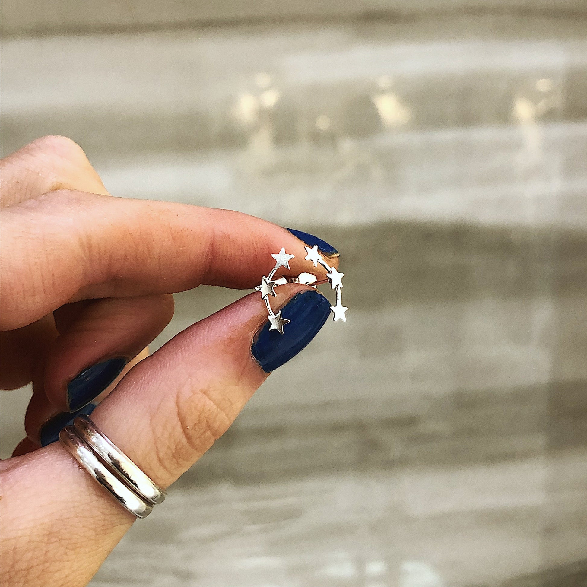 Three Star Silver Studs