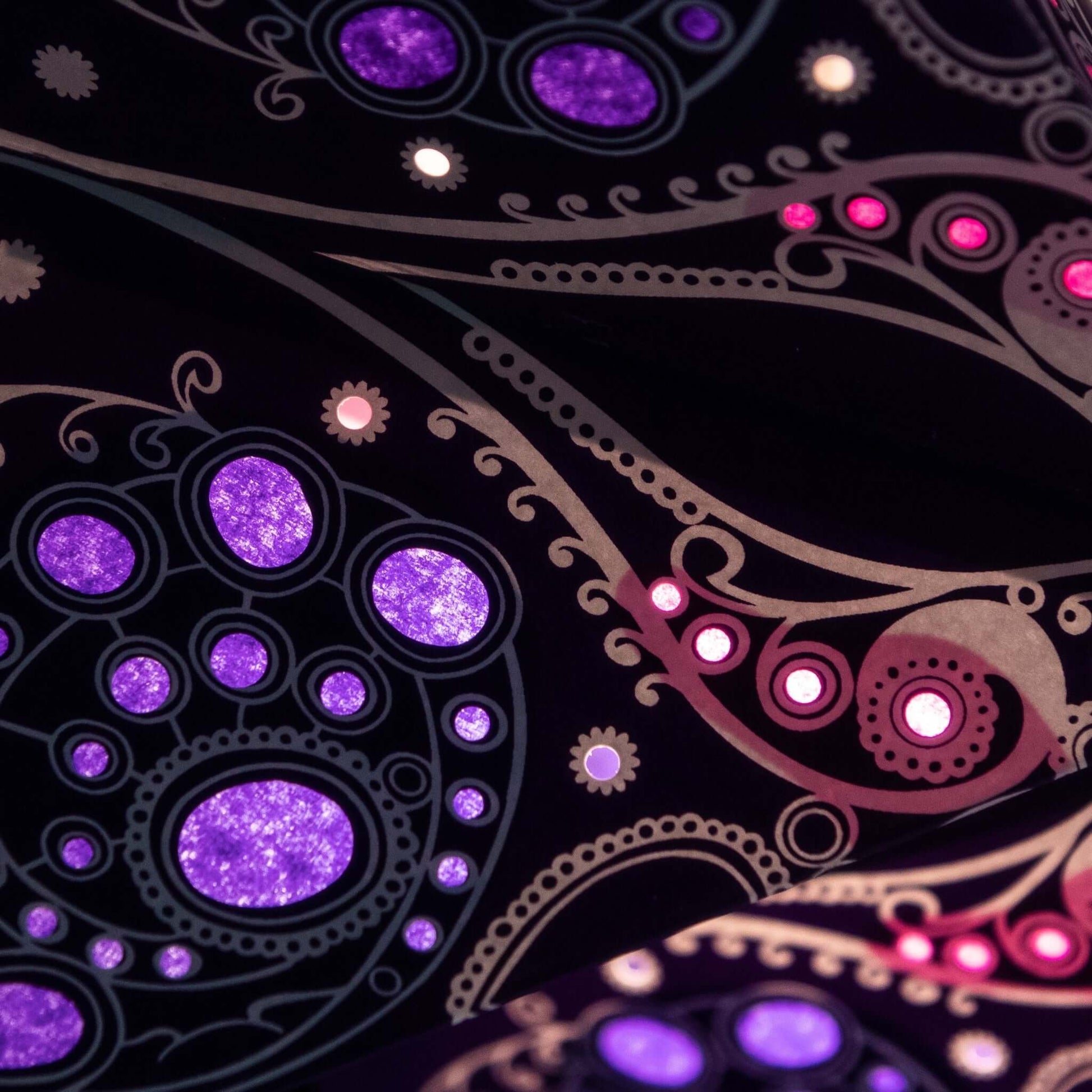 Deep Purple Damask Star Lantern 60cm