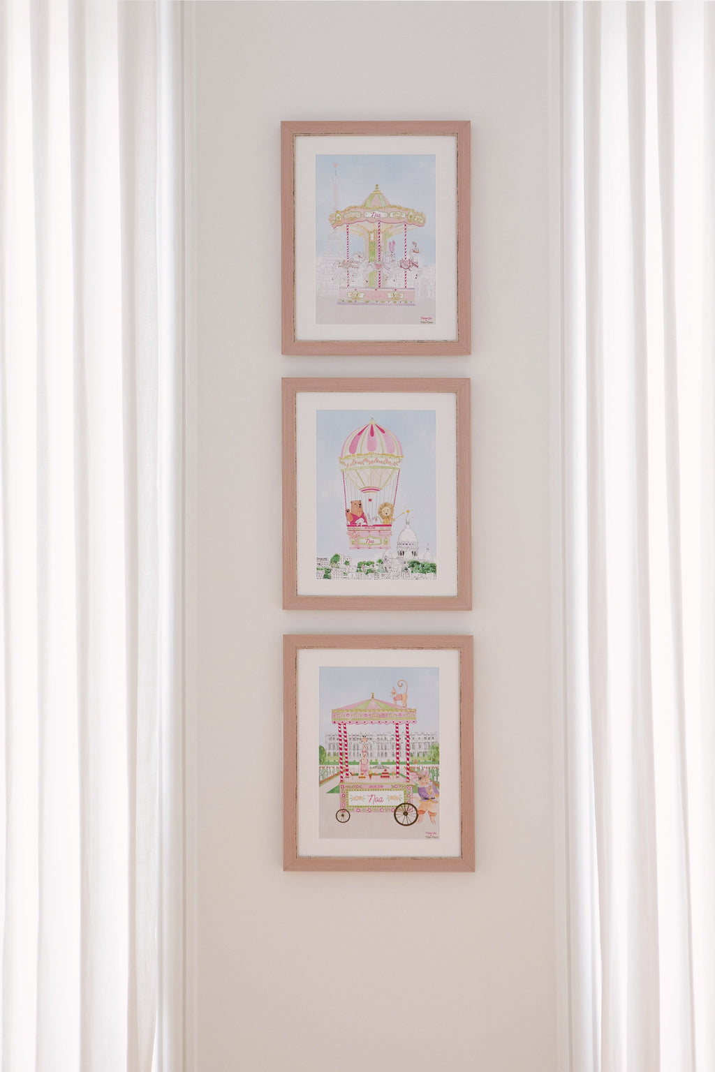 Personalised Animal Ice Cream Stand at Versailles Print for Girls