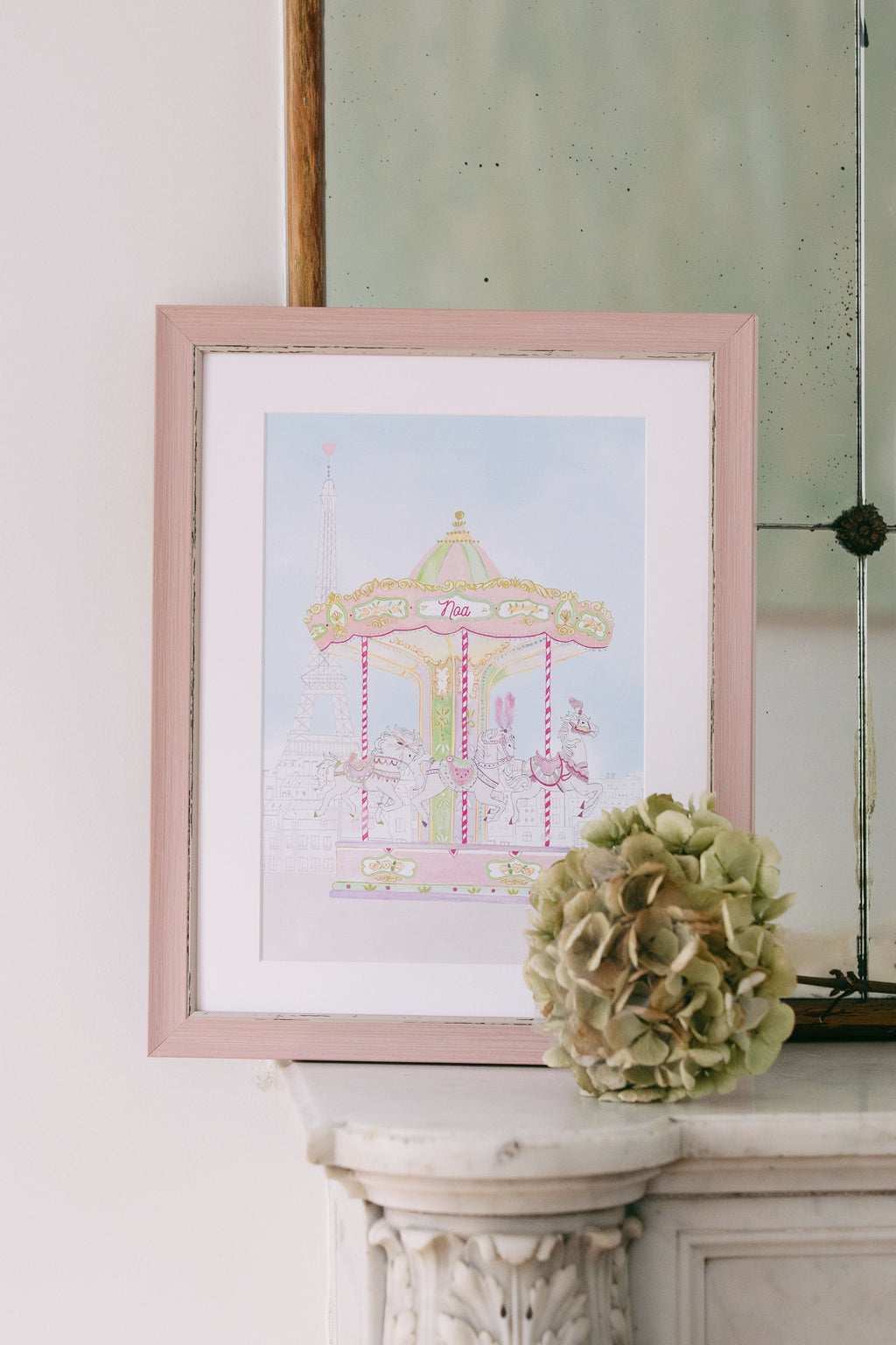 Personalised Carousel of The Trocadero Illustration for Girls