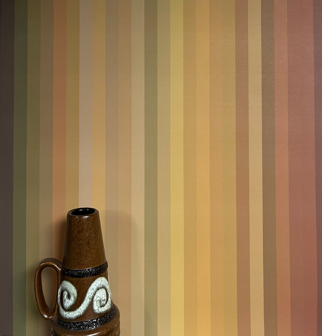 Tonal Stripe Wallpaper in Ochre