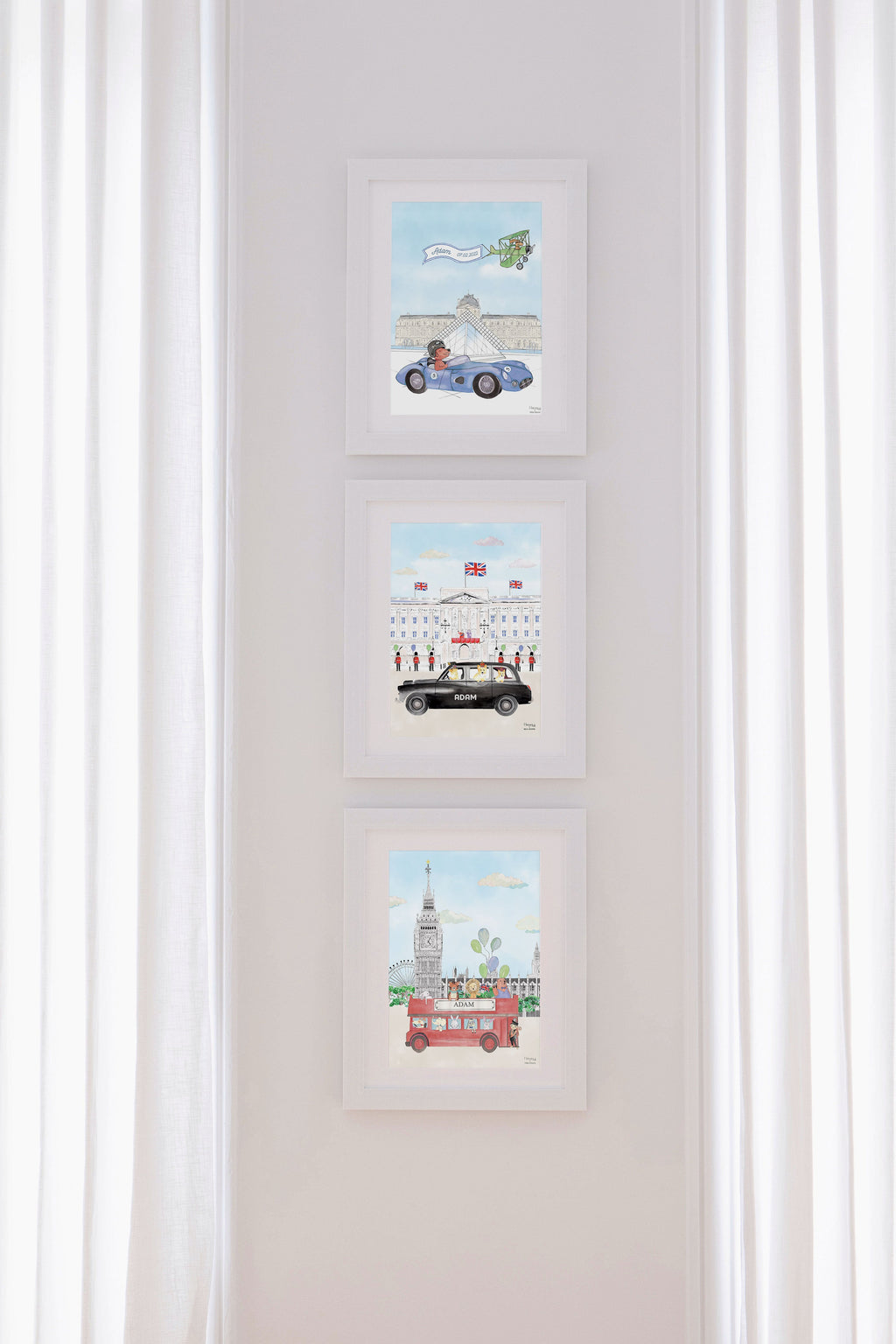 Black Cab of Buckingham Palace Framed Print for Boys