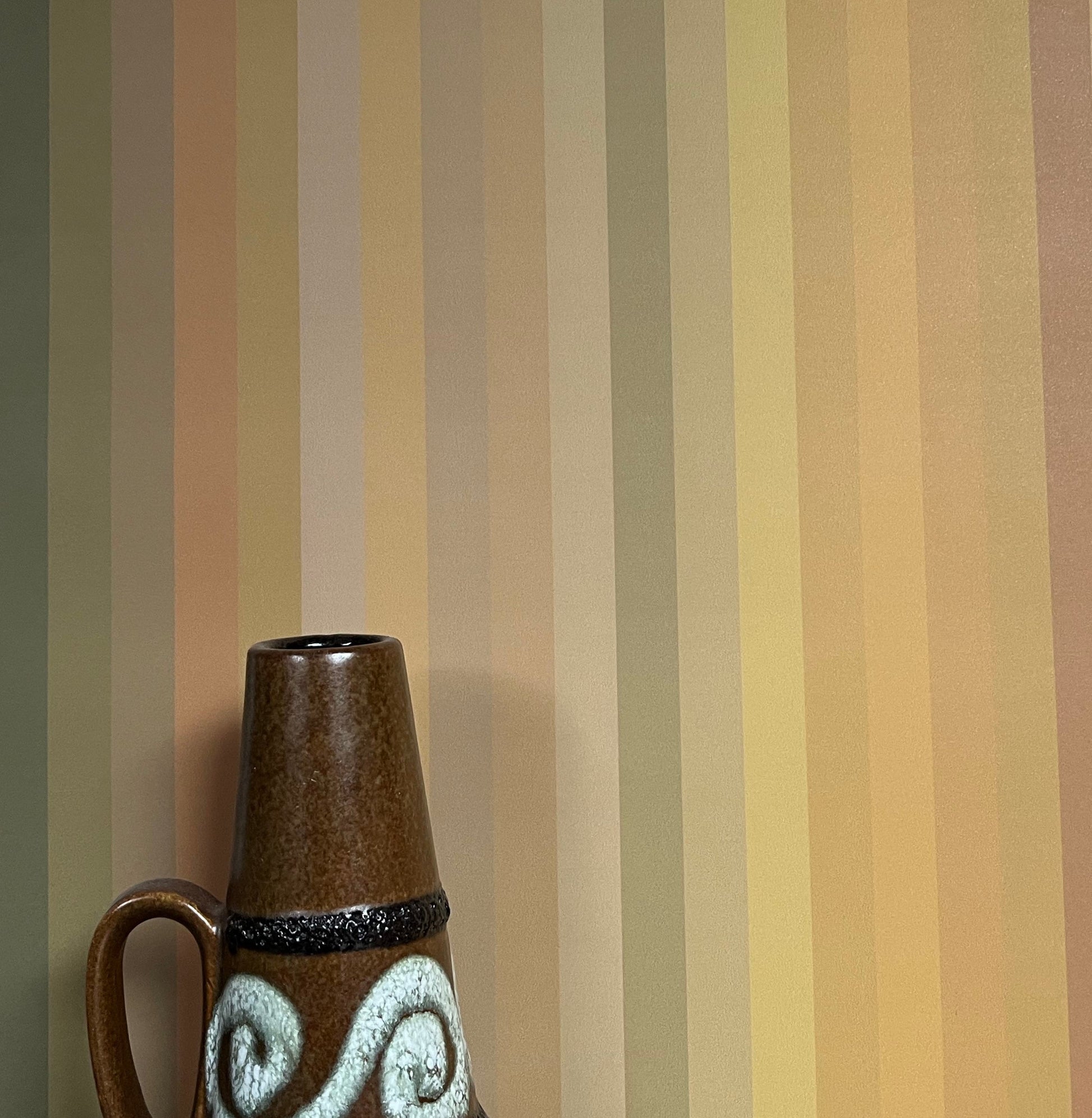Tonal Stripe Wallpaper in Ochre