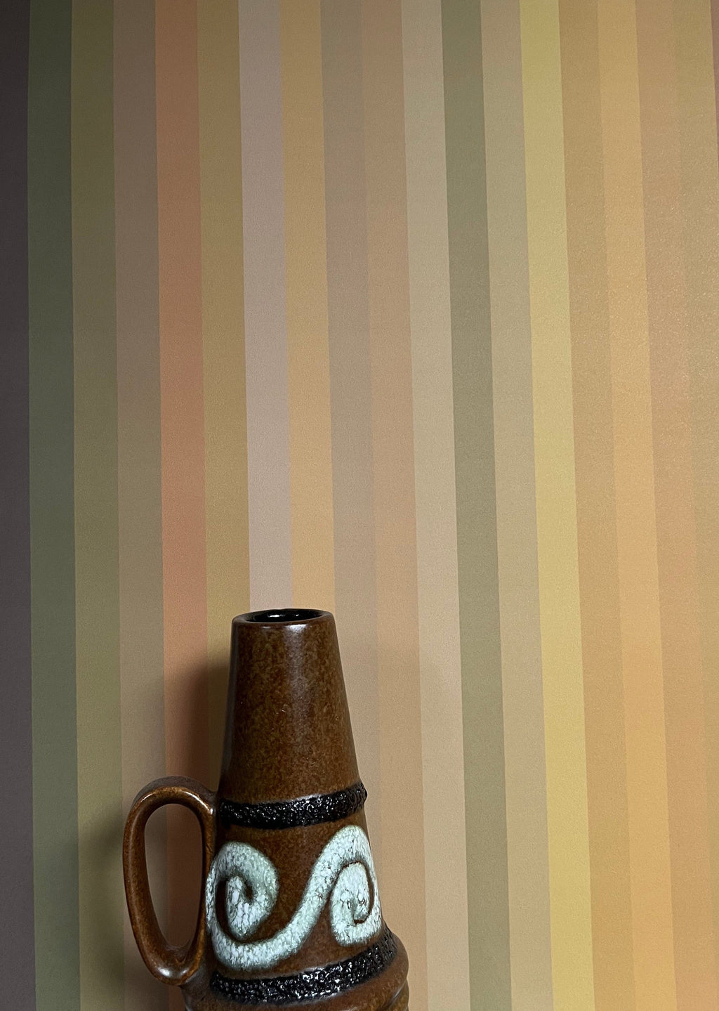 Tonal Stripe Wallpaper in Ochre