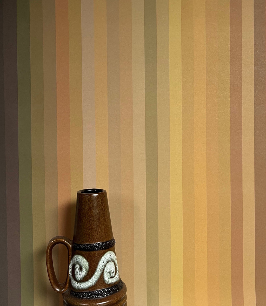 Tonal Stripe Wallpaper in Ochre