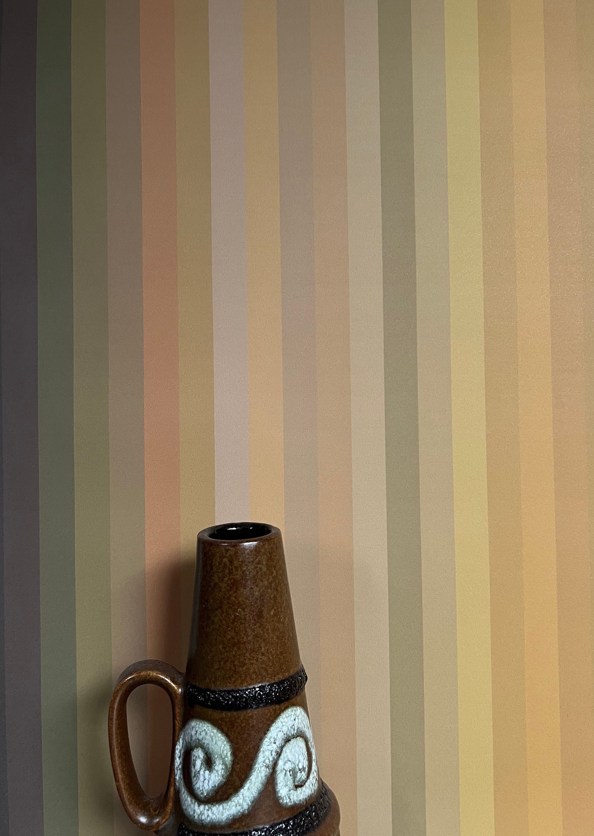 Tonal Stripe Wallpaper in Ochre