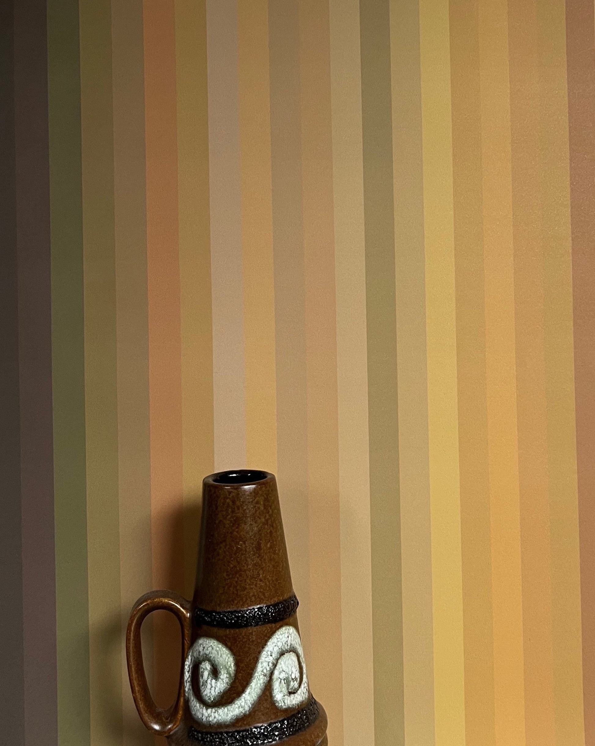 Tonal Stripe Wallpaper in Ochre