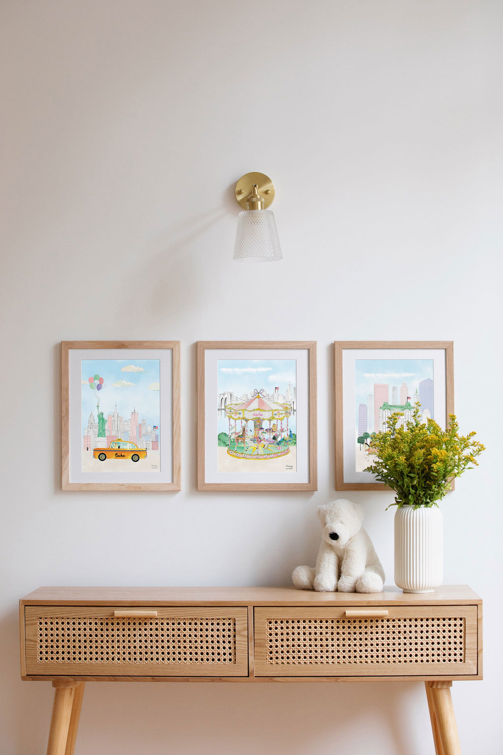 Central Park Carriage Print for Girls