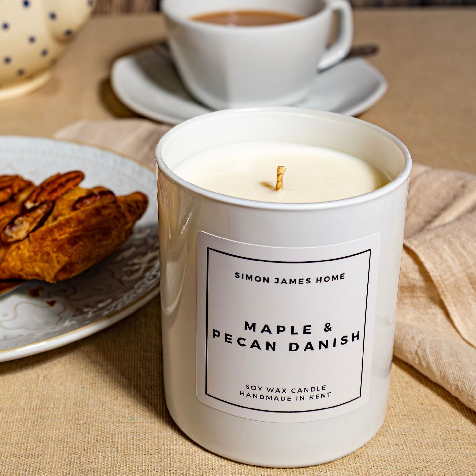 Maple and Pecan Danish Handmade Soy Wax Candle