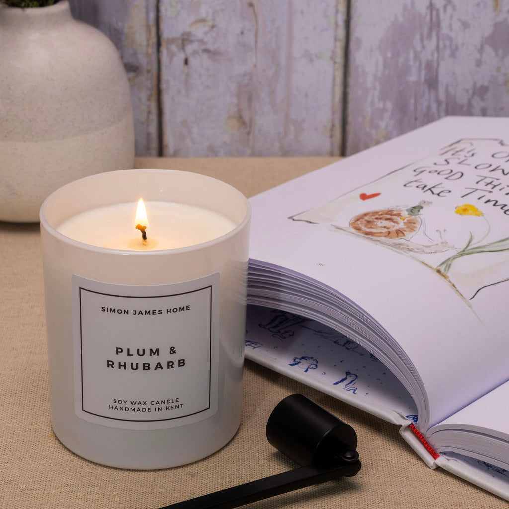 Plum and Rhubarb Handmade Soy Wax Candle