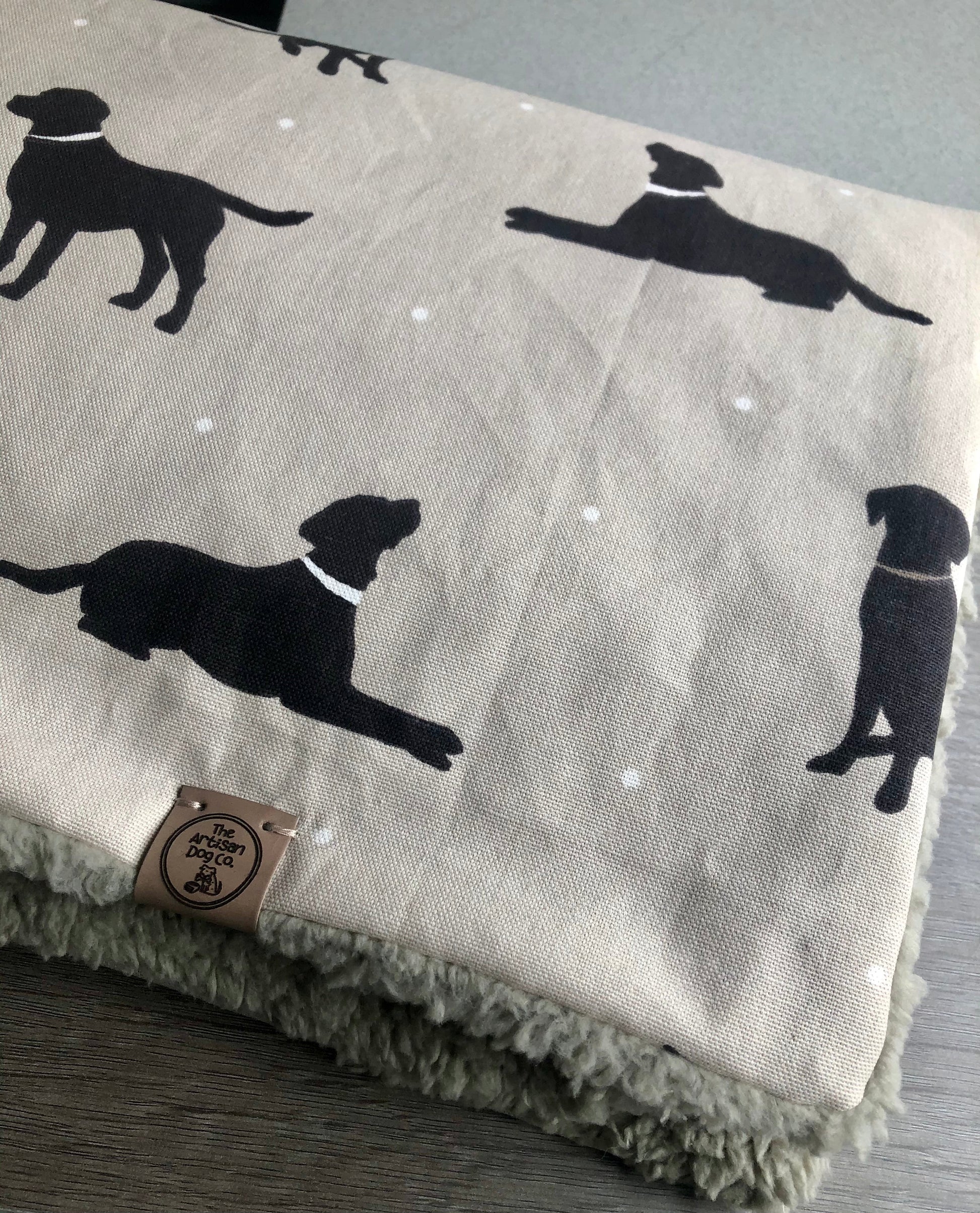 Handcrafted Luxury Dog Blanket with Dog Print