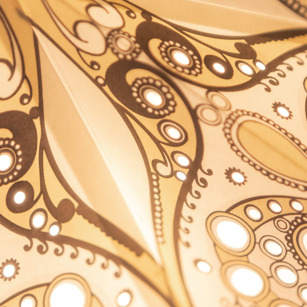 Ivory Lace Paper Star Lantern