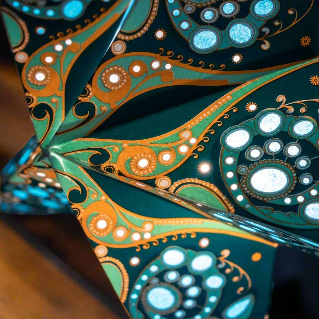 Phoenix Azure Blue Star Lantern