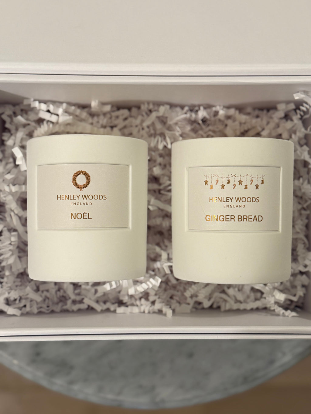 Christmas Candle Duo with Noel and Gingerbread