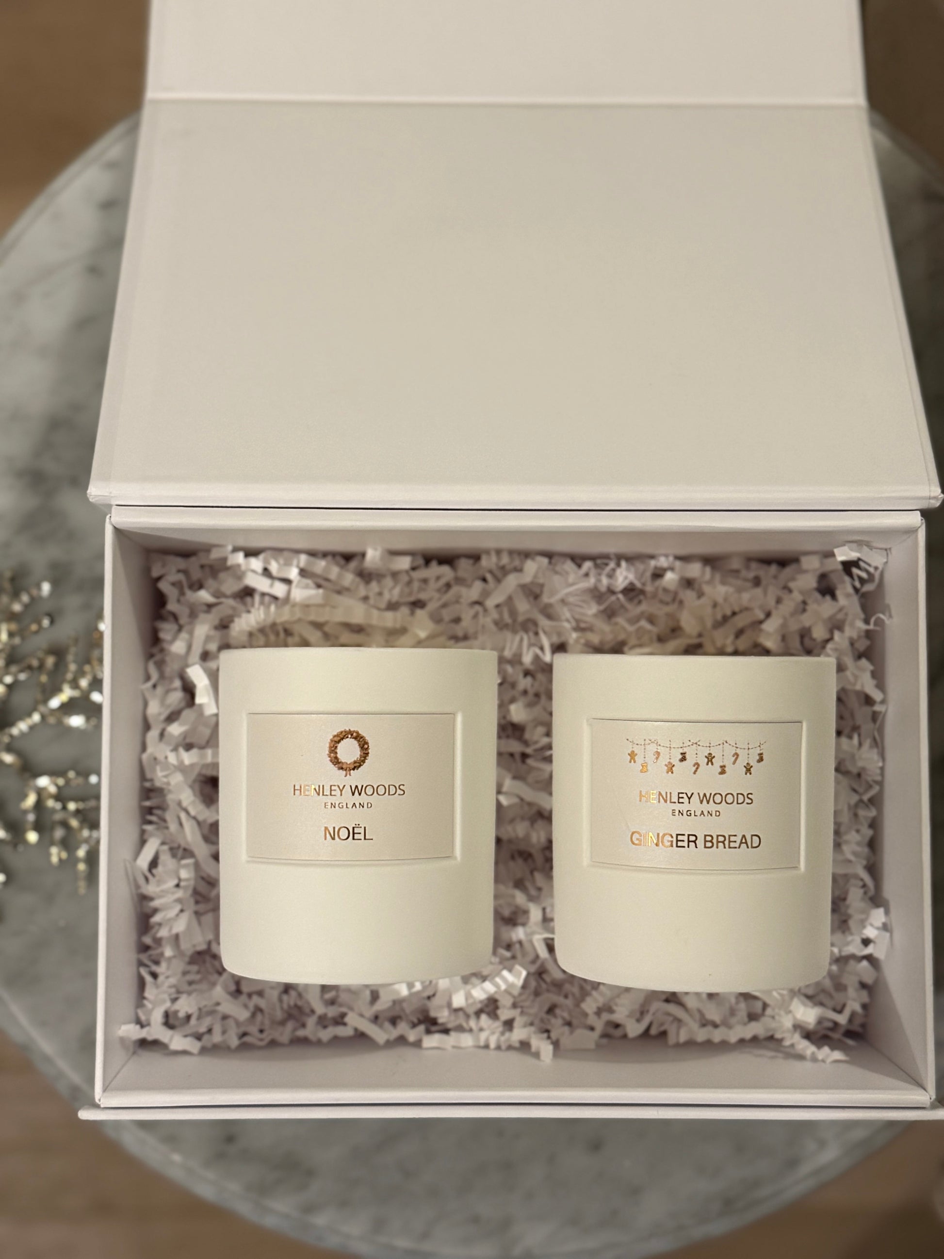 Christmas Candle Duo with Noel and Gingerbread