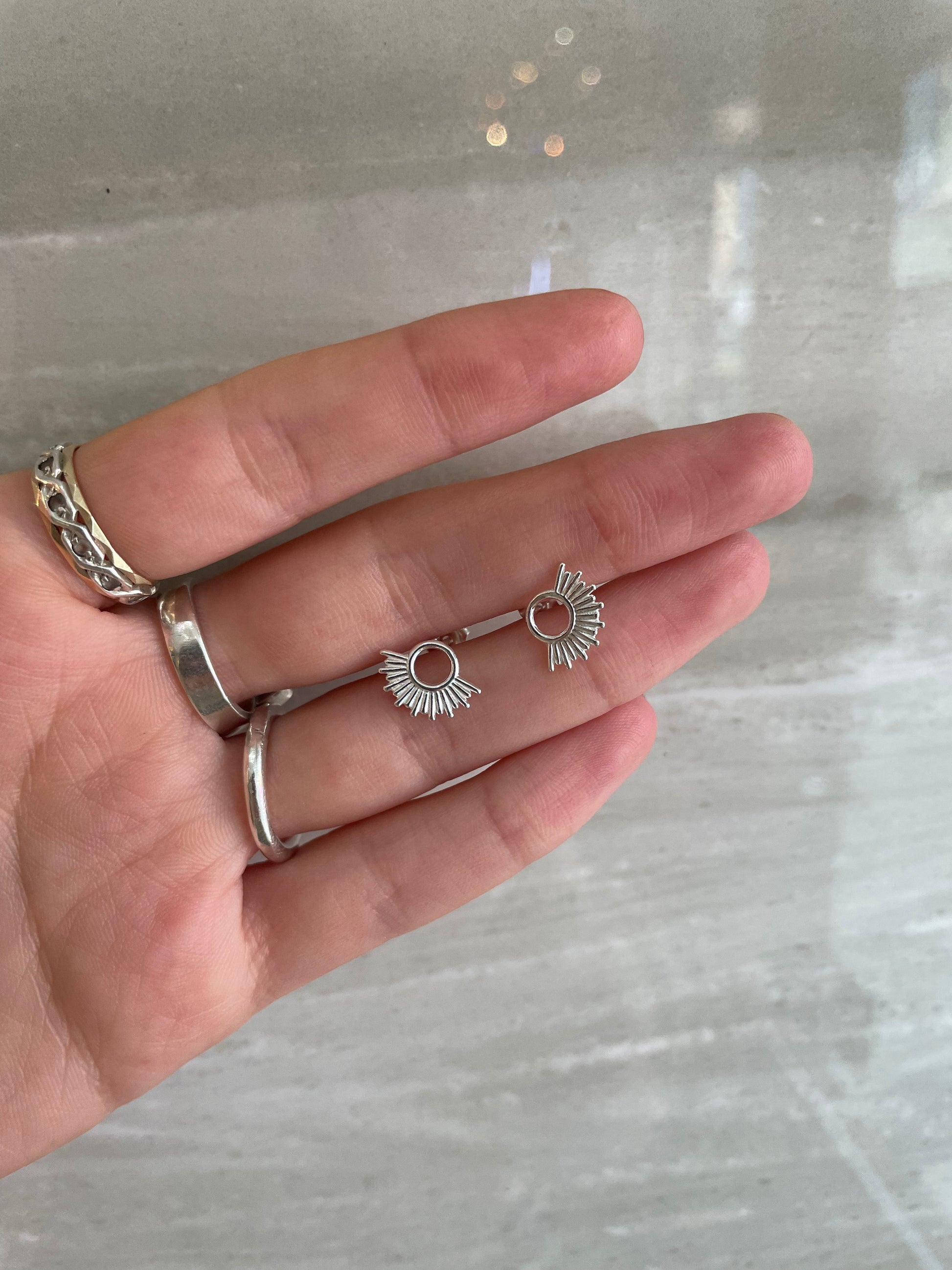 Sterling Silver Summer Sun Studs