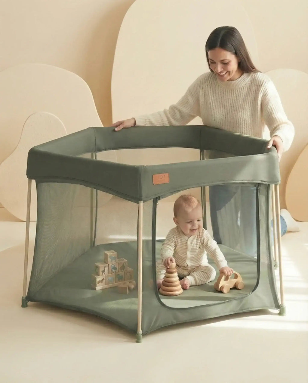 Joy Baby Playpen in Green