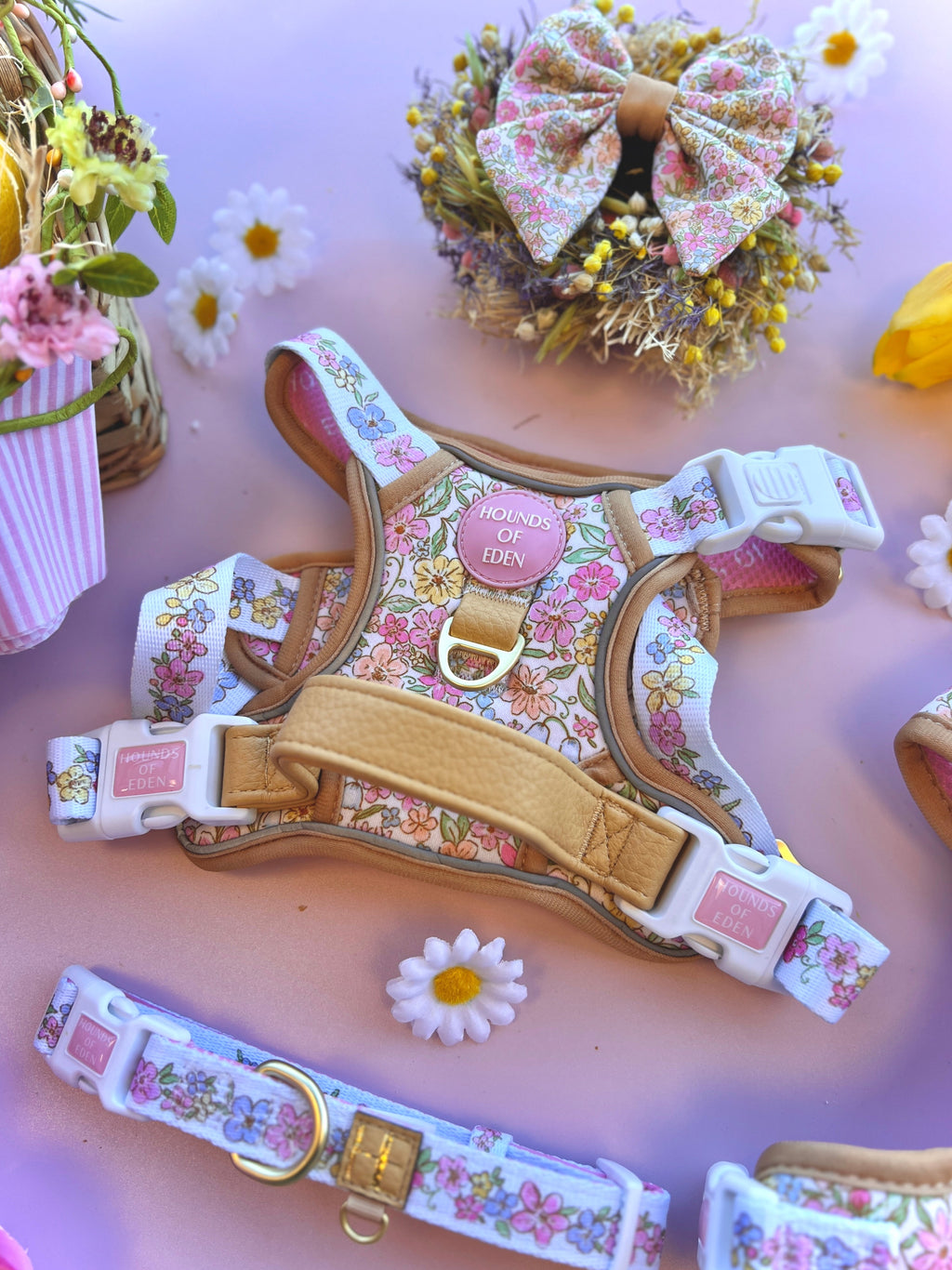 Pastel Petals Dog Harness XS to XL