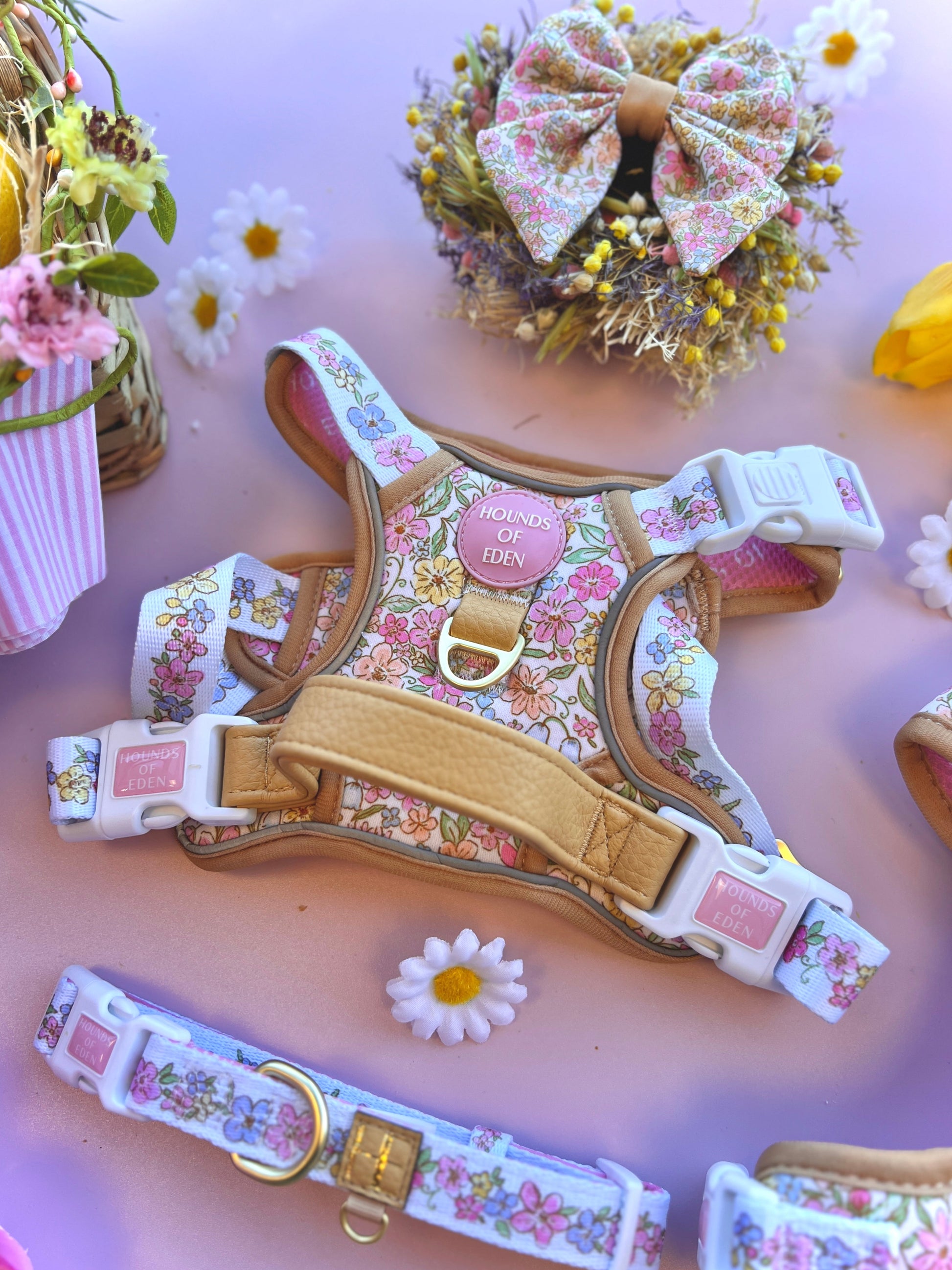 Pastel Petals Dog Harness XS to XL