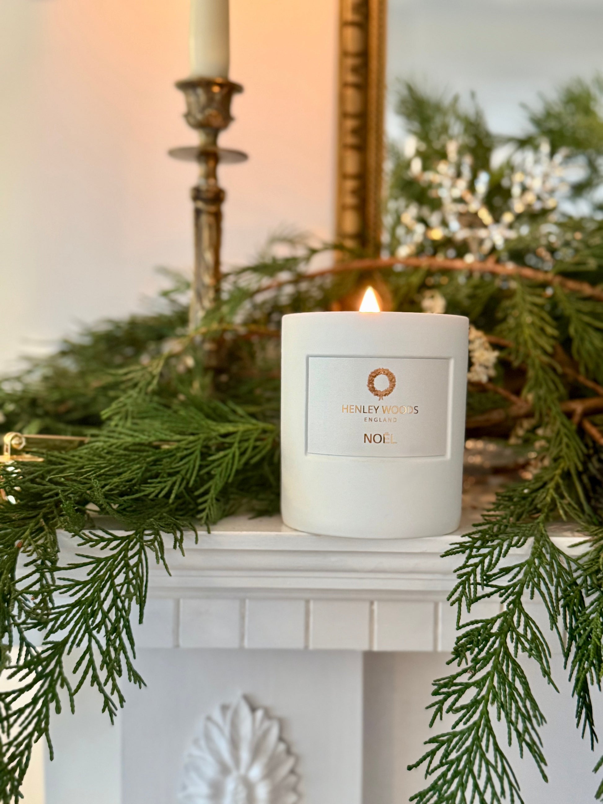 Christmas Candle Duo with Noel and Gingerbread