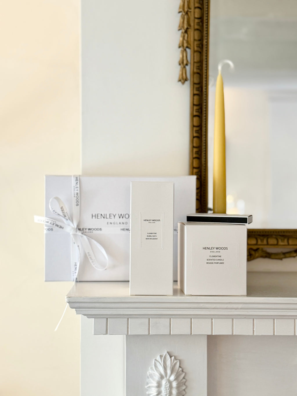 Clementine Bath and Candle Gift Set