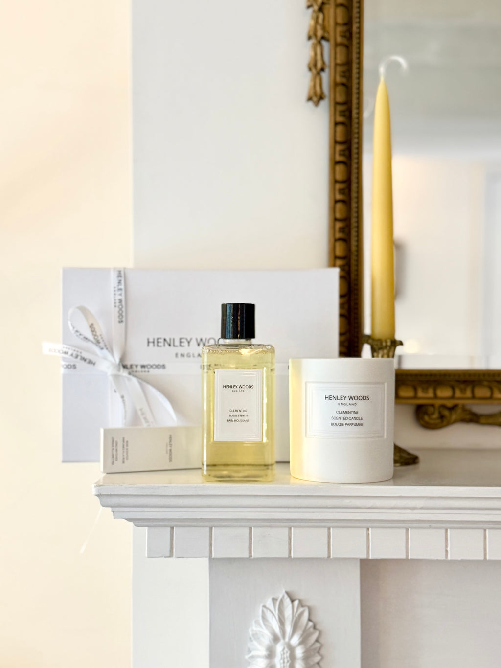 Clementine Bath and Candle Gift Set