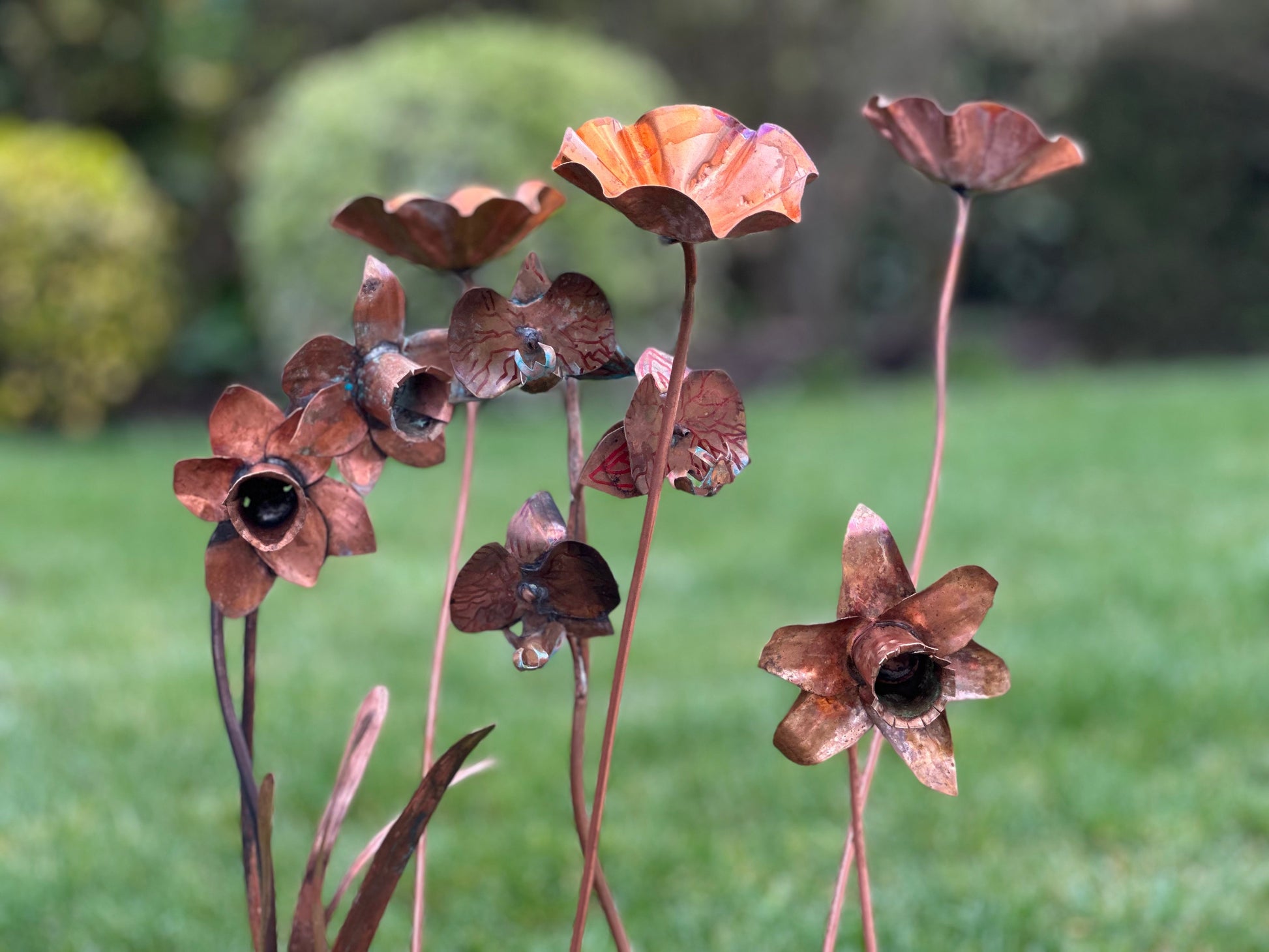 Set of 3 Copper Bee Drinkers