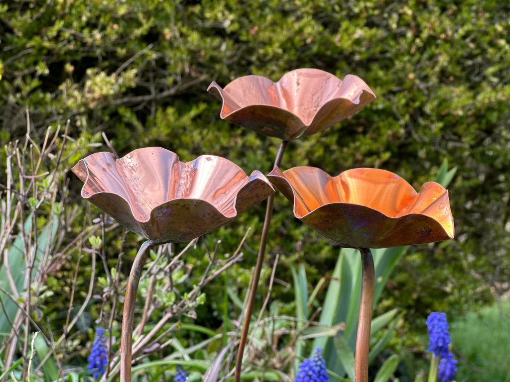 Set of 3 Copper Bee Drinkers