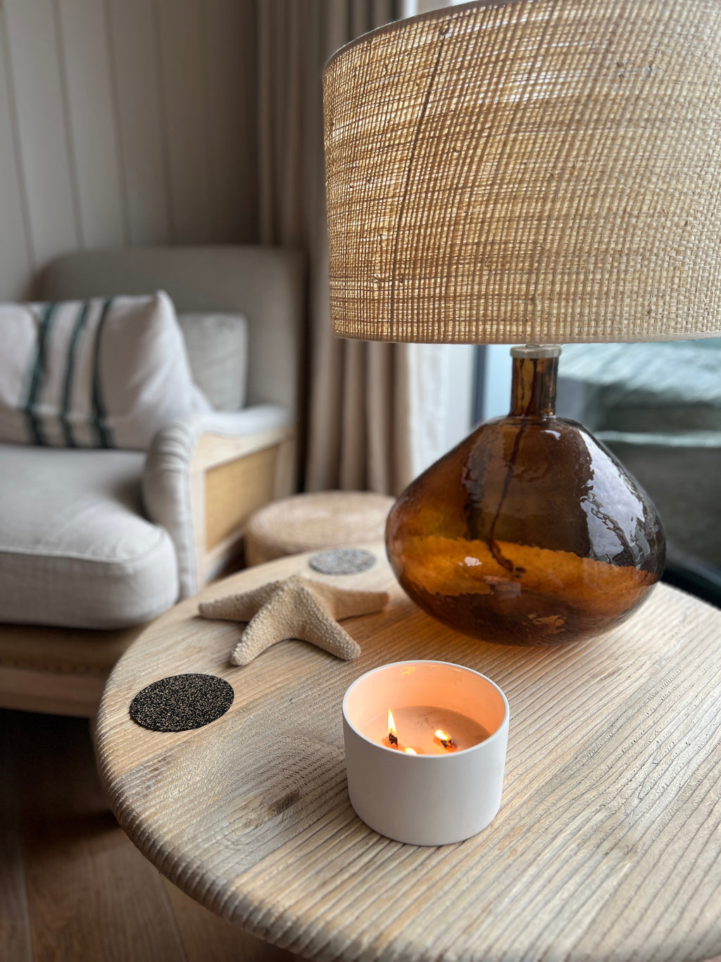 Ceramic Refillable Candle with Natural Soy Wax