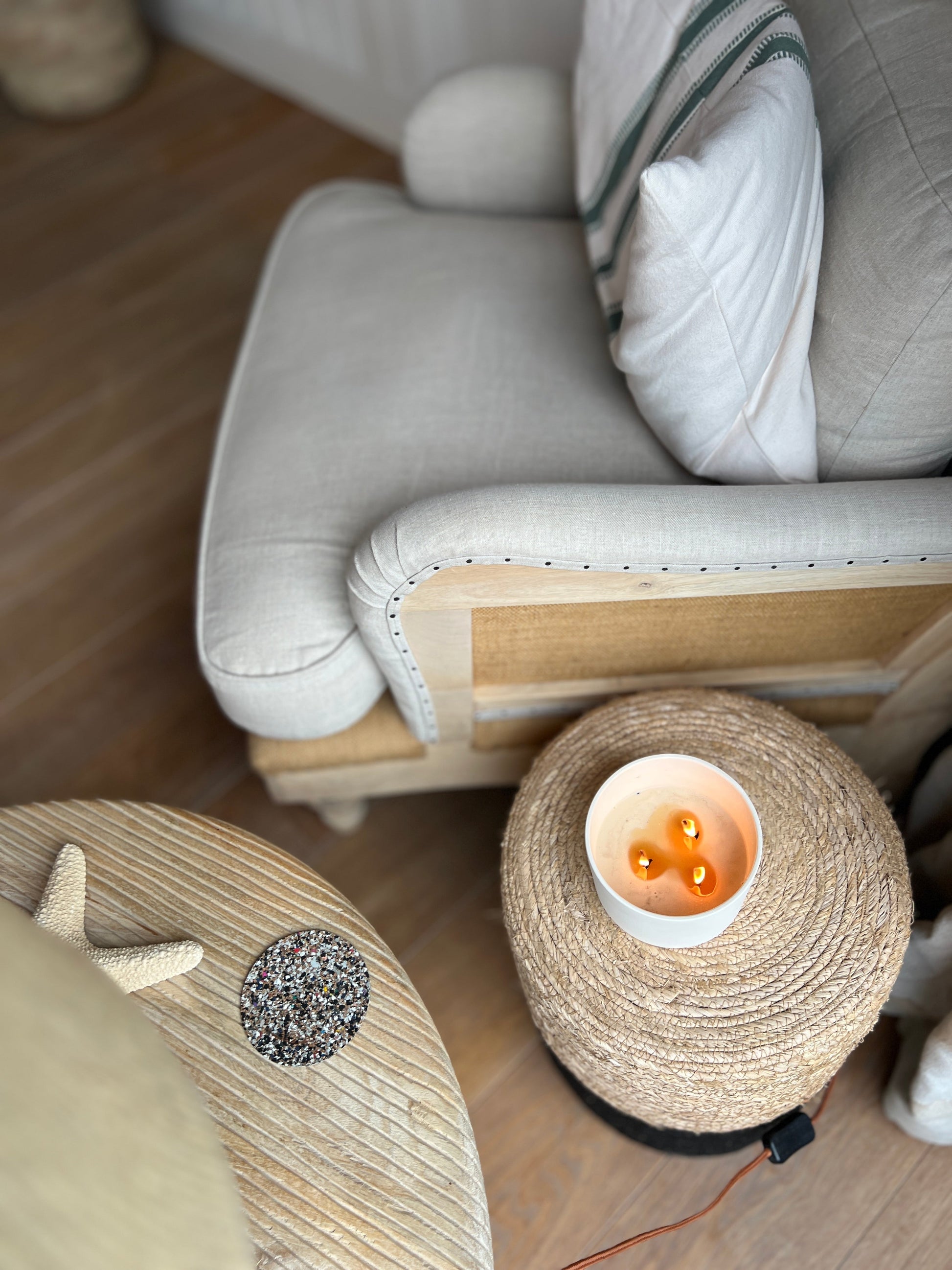 Ceramic Refillable Candle with Natural Soy Wax