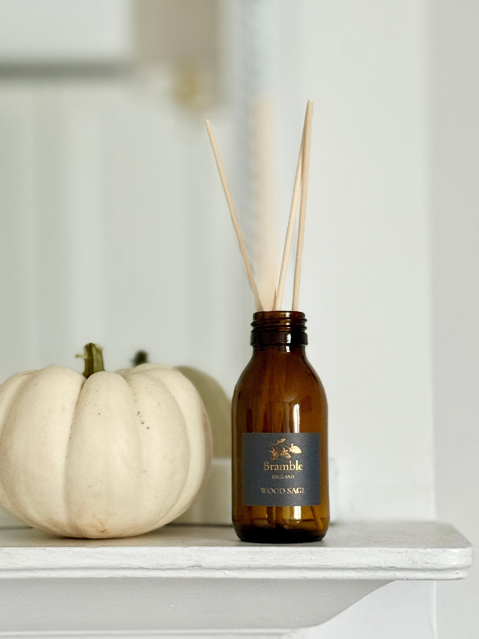 Wood Sage Reed Diffuser with Gold Cap