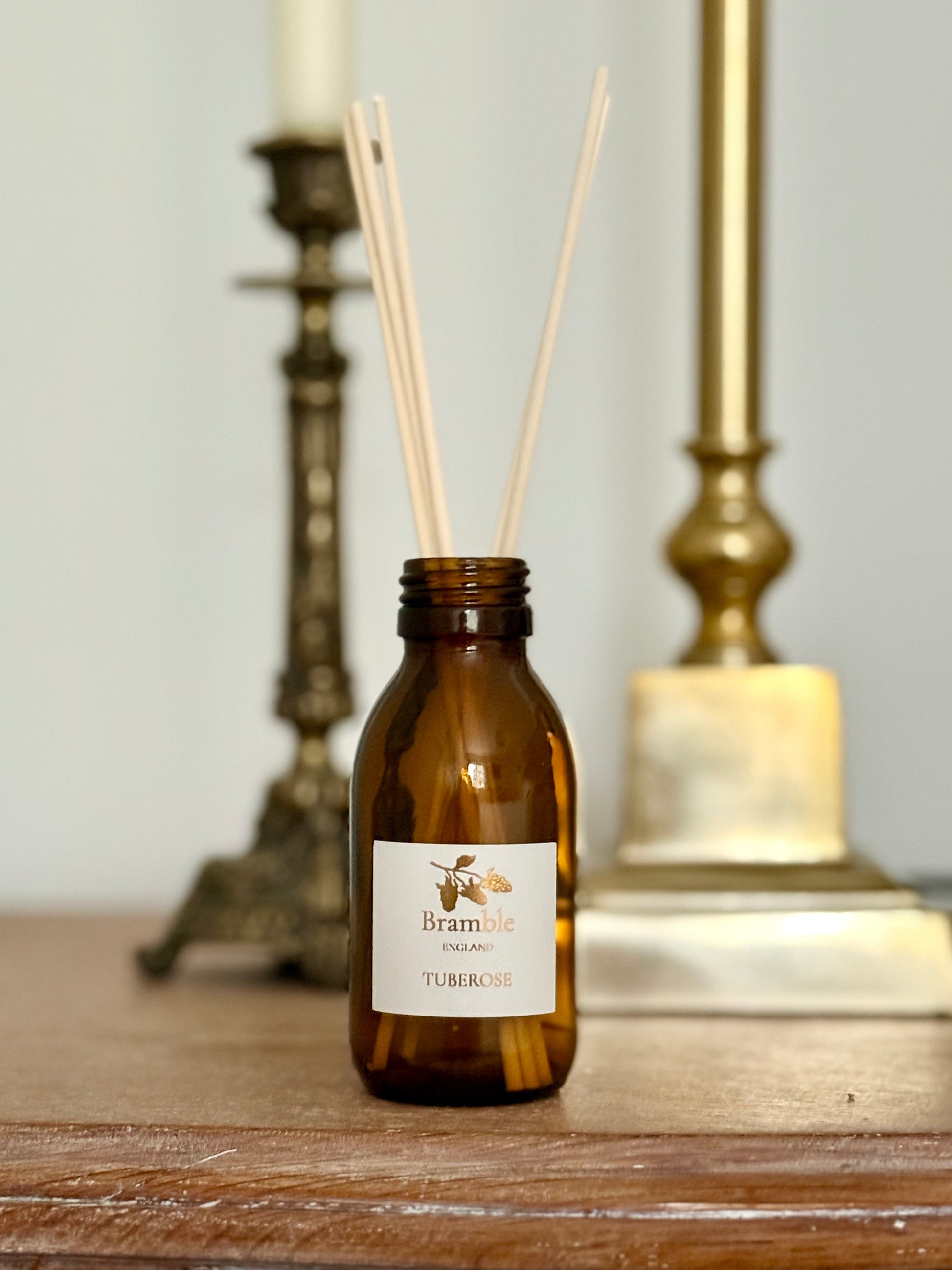 Tuberose Reed Diffuser with Gold Cap