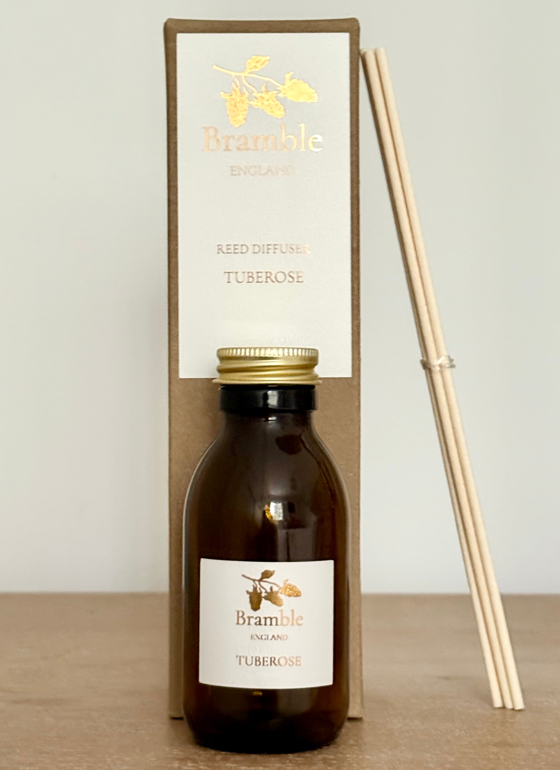 Tuberose Reed Diffuser with Gold Cap