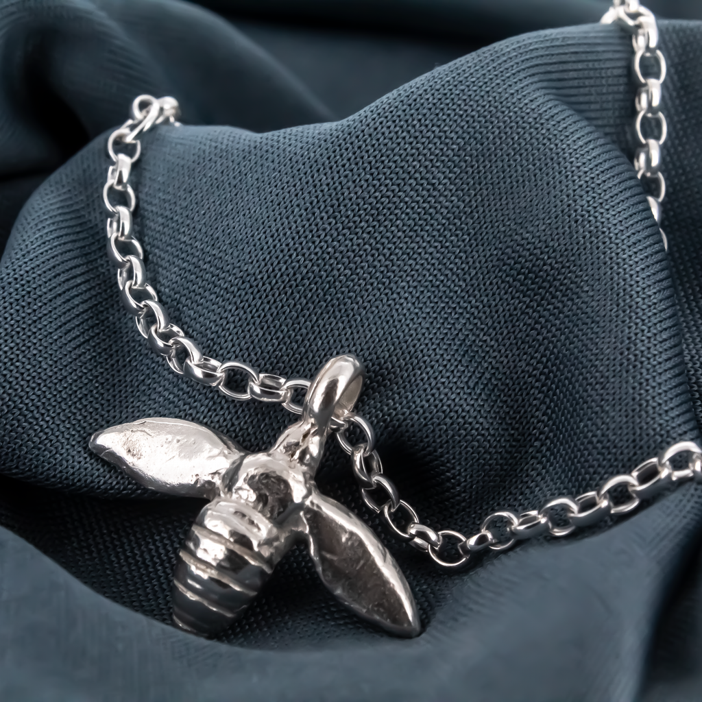 Honey Bee Sterling Silver Necklace