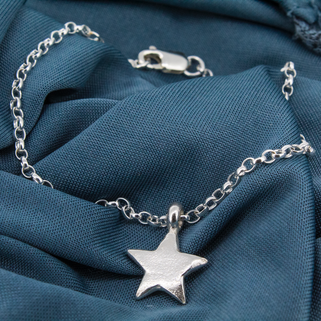 Star Charm Chain Bracelet in Sterling Silver