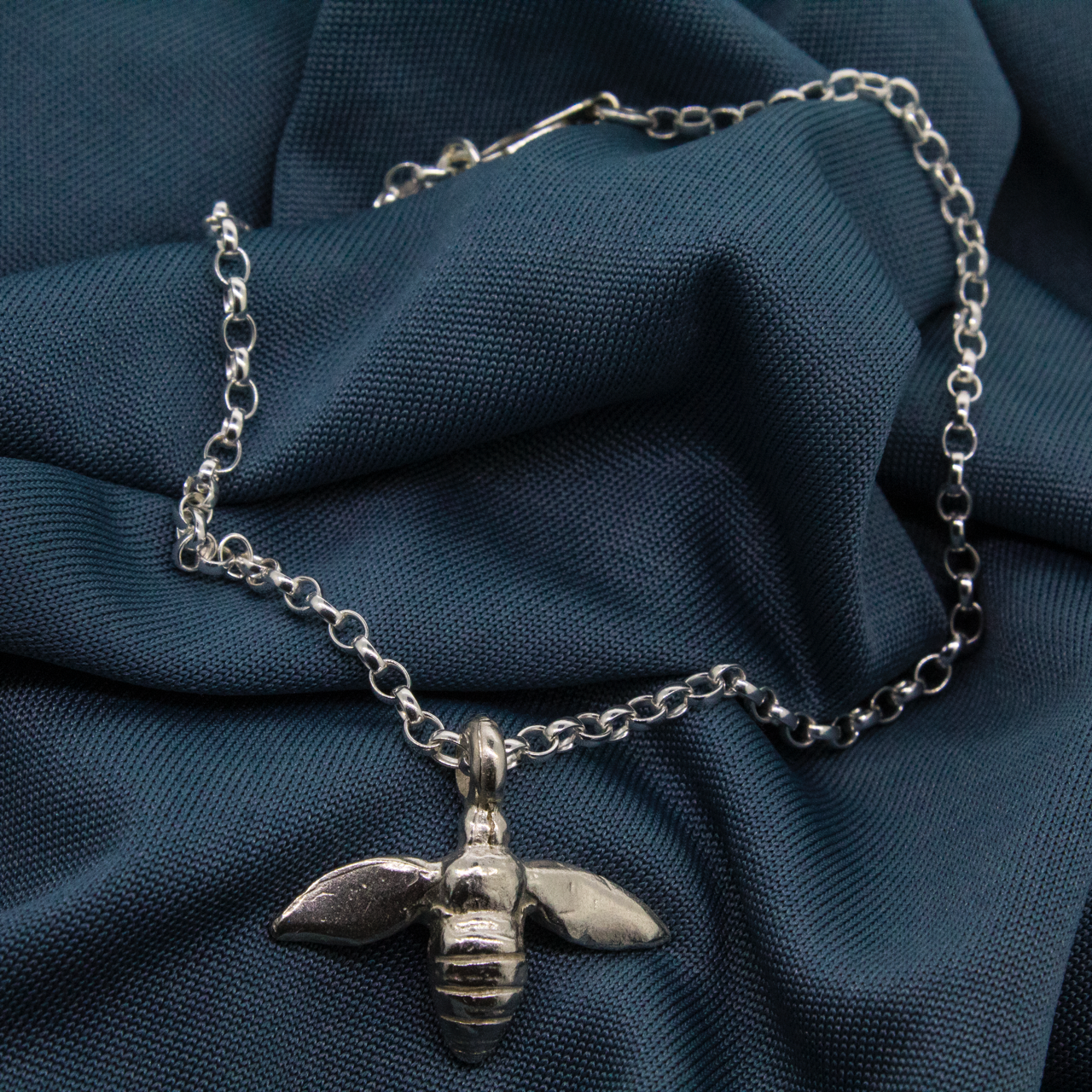 Recycled Silver Honey Bee Bracelet