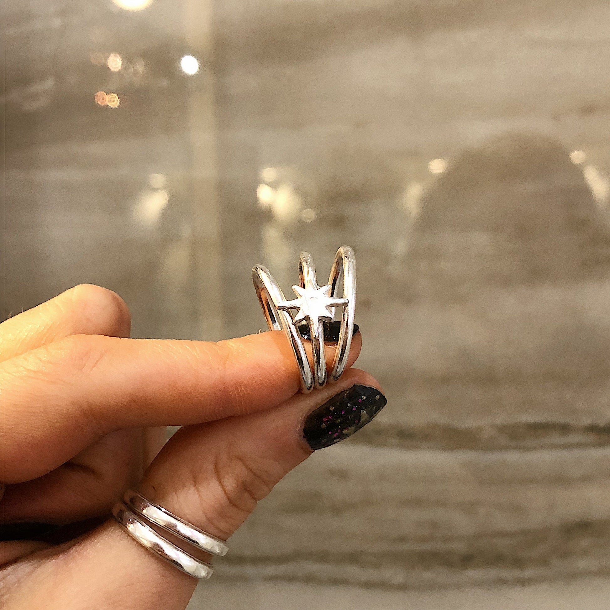 North Star Sterling Silver Ring