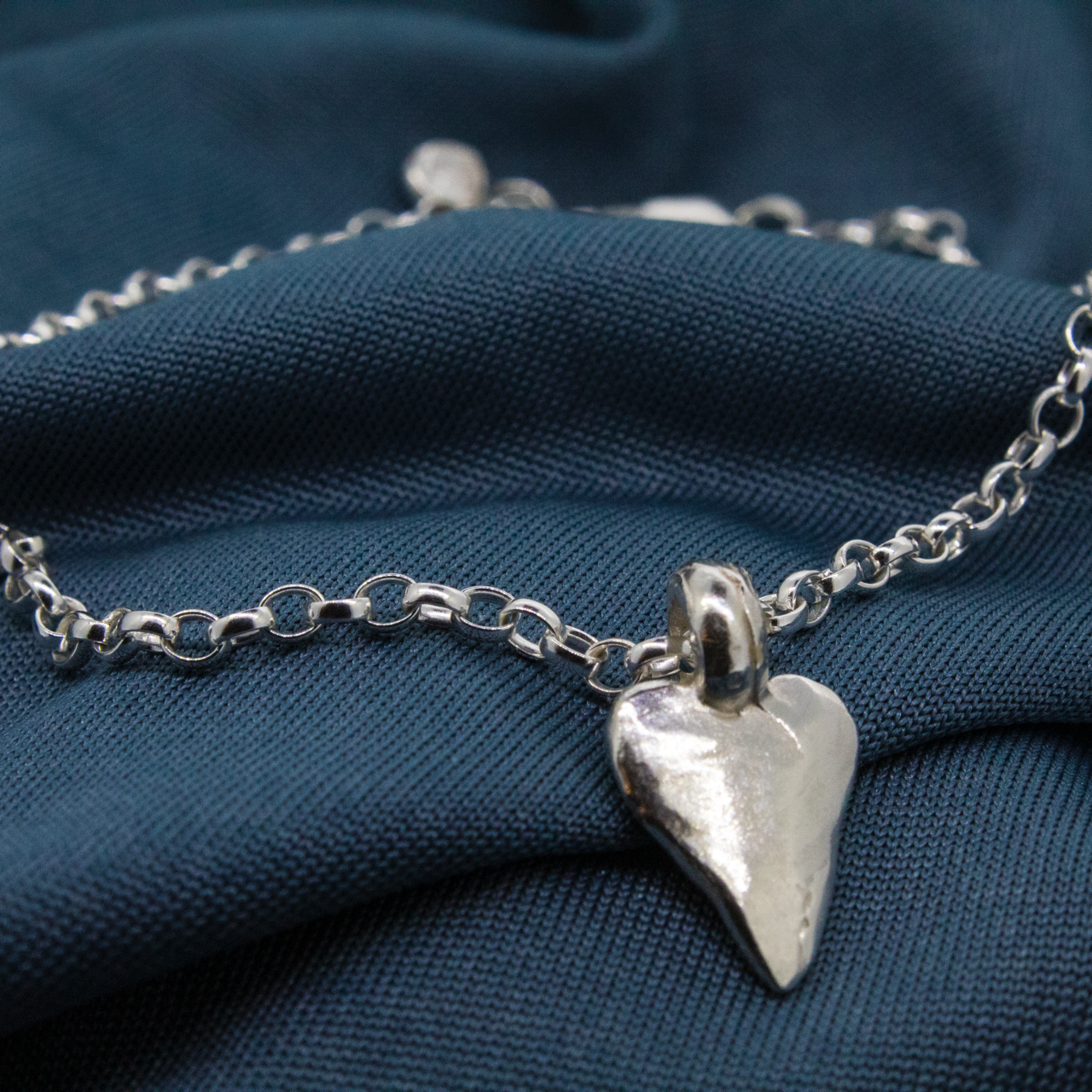 Sterling Silver Heart Chain Bracelet