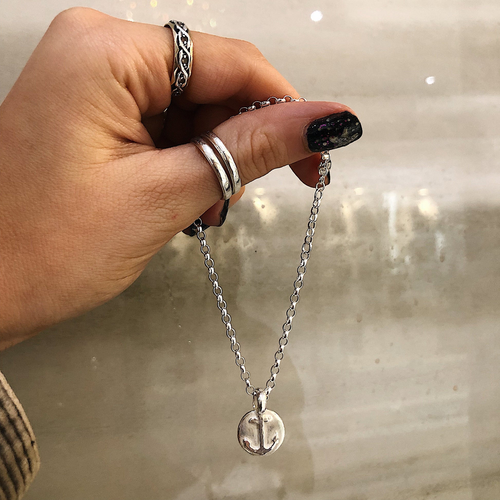 Sterling Silver Anchor Bracelet