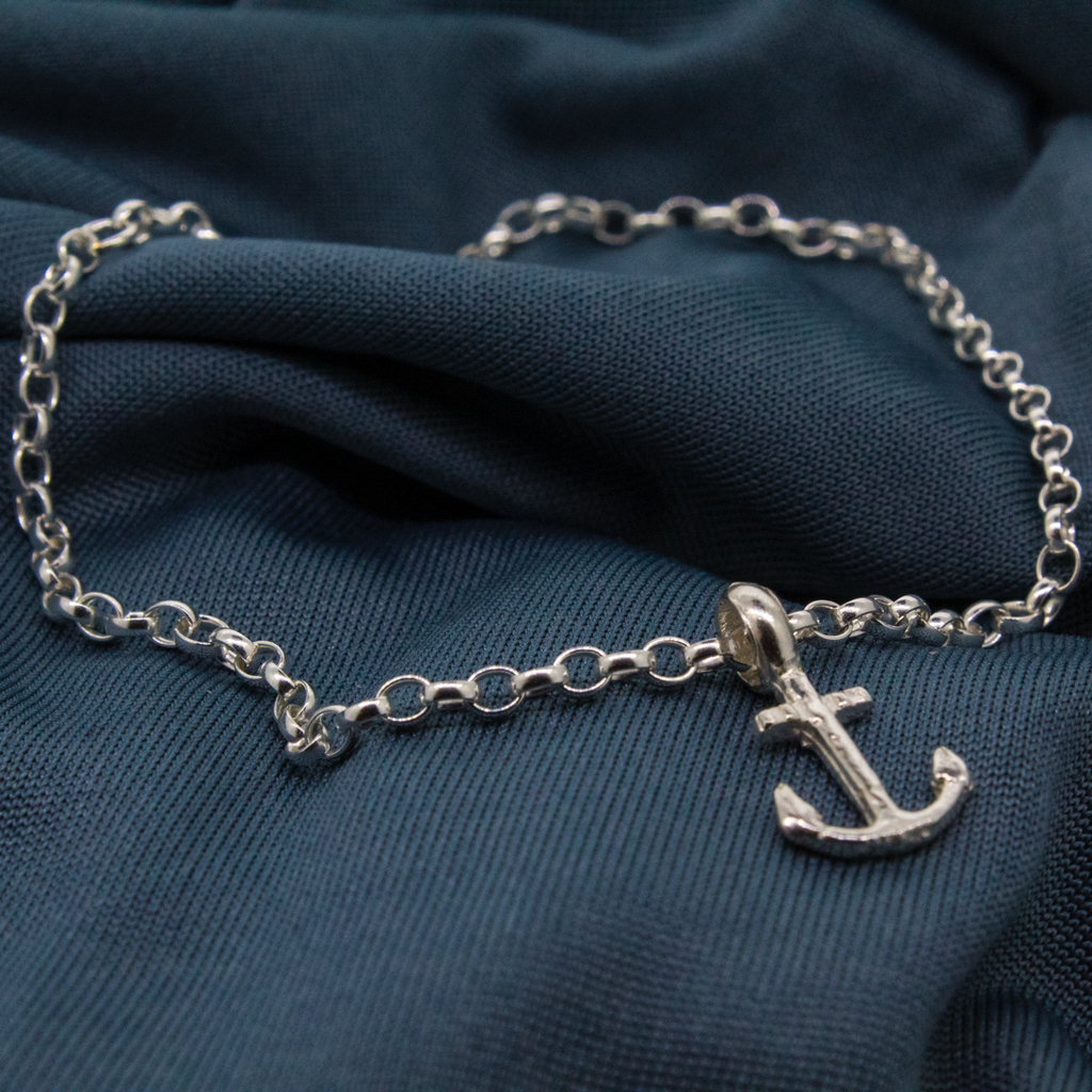 Anchor Chain Bracelet in Sterling Silver