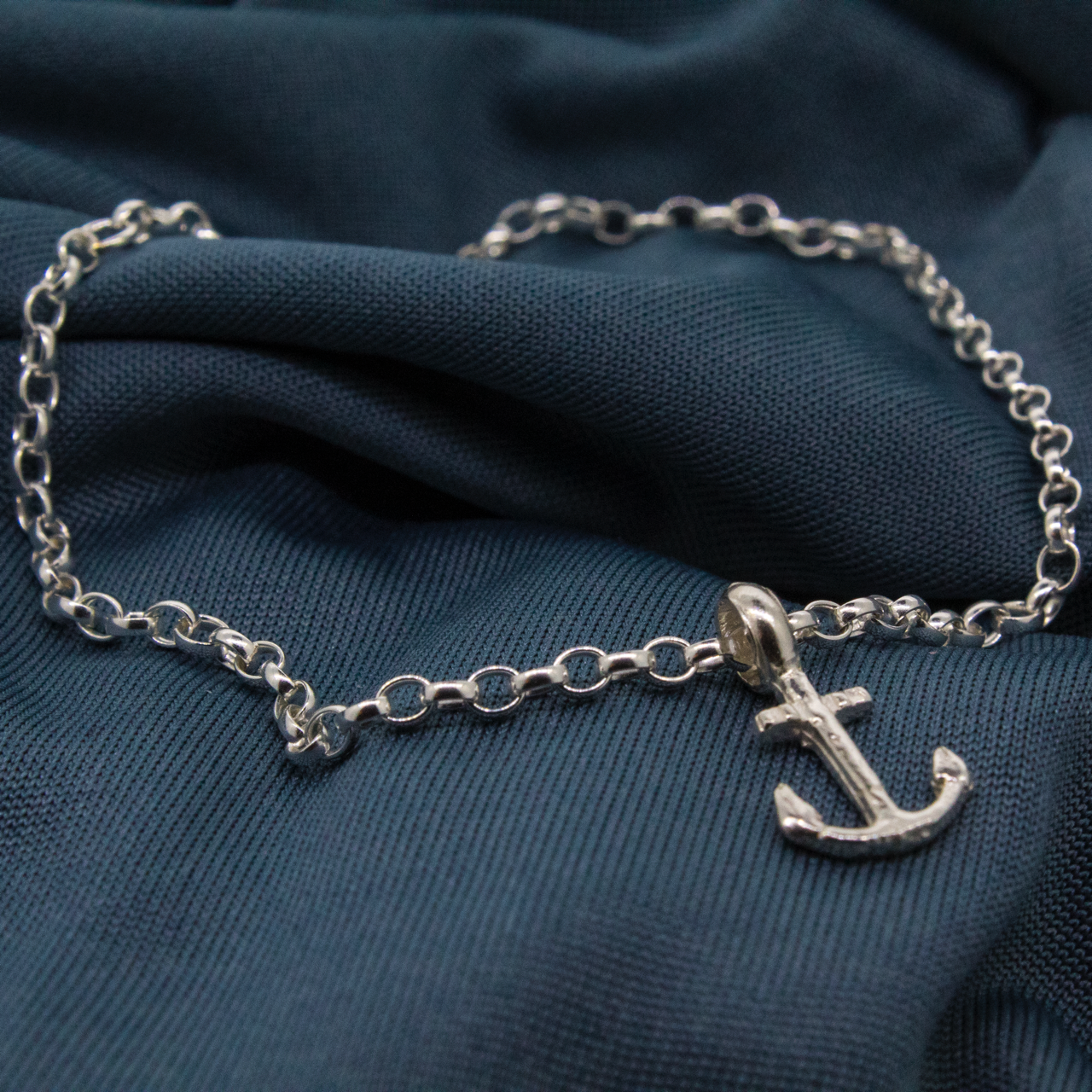 Anchor Chain Bracelet in Sterling Silver