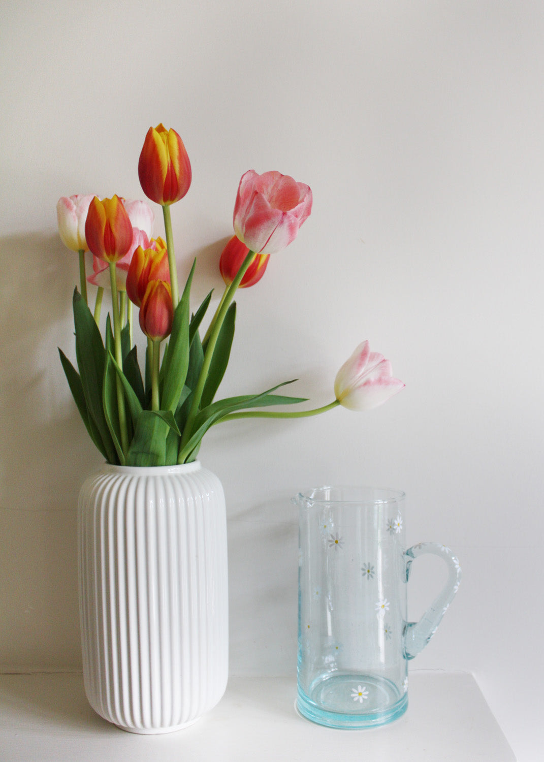 Daisy Recycled Glass Jug