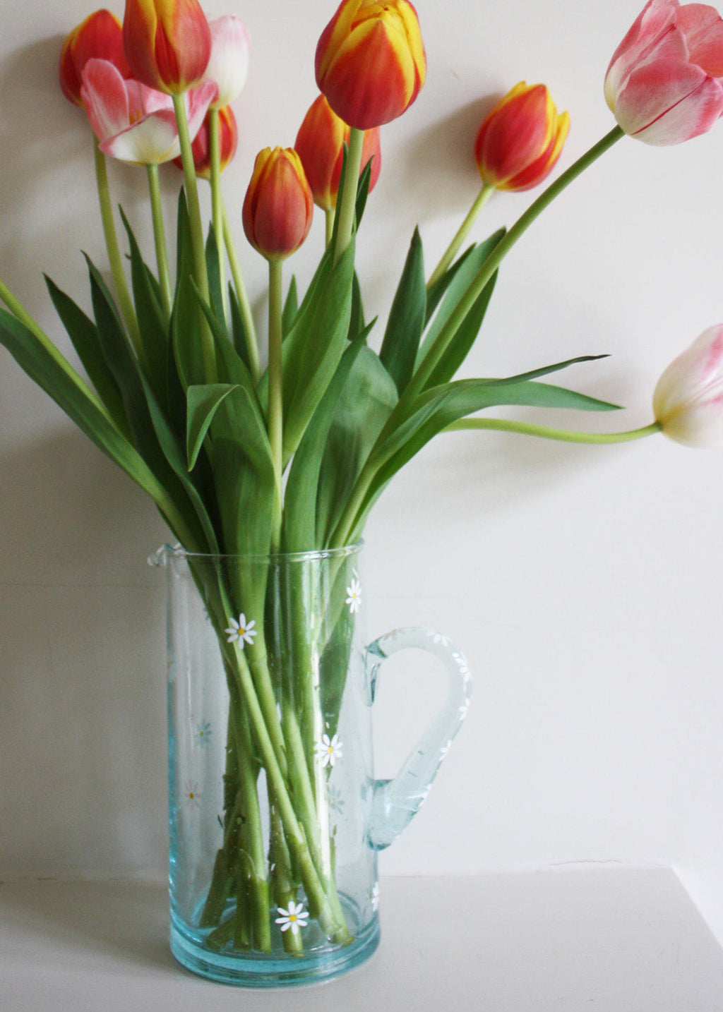 Daisy Recycled Glass Jug