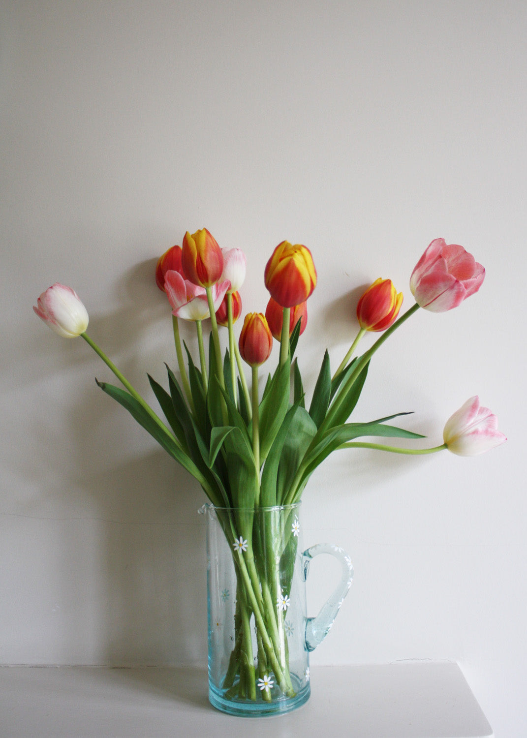 Daisy Recycled Glass Jug