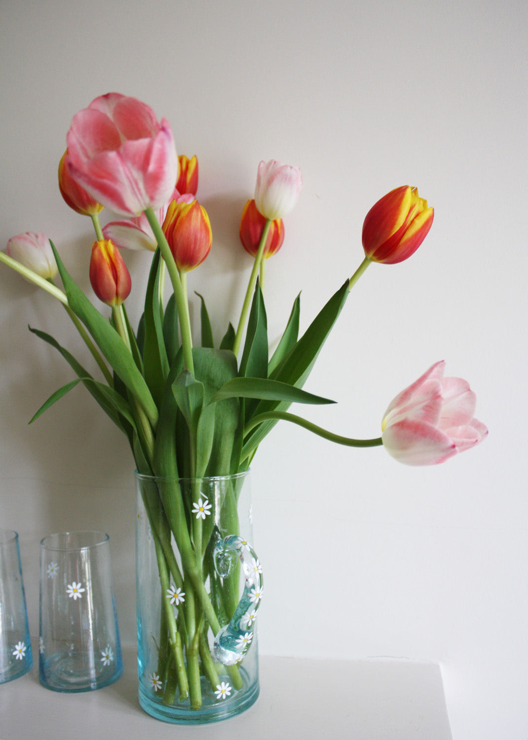 Daisy Recycled Glass Jug