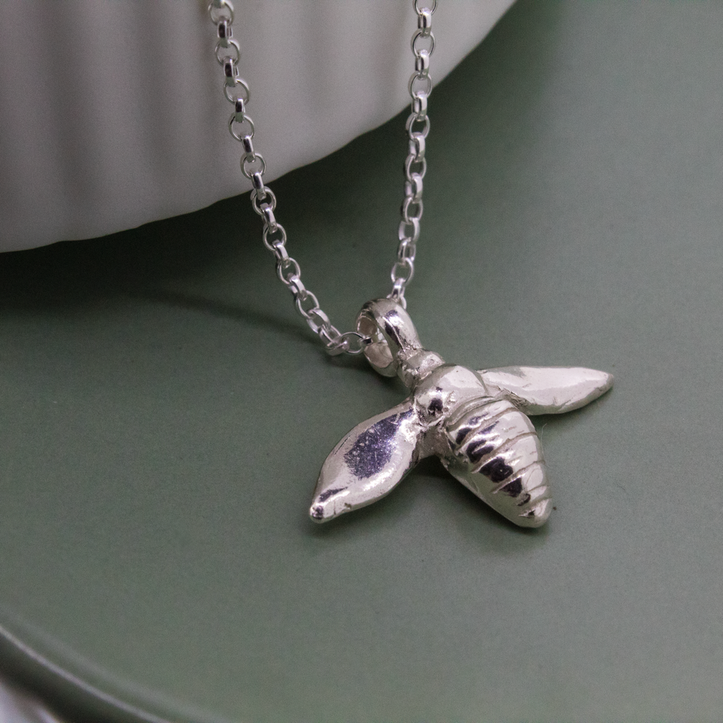 Honey Bee Sterling Silver Necklace